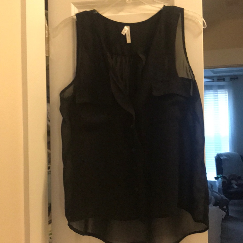 Sheer black tank top